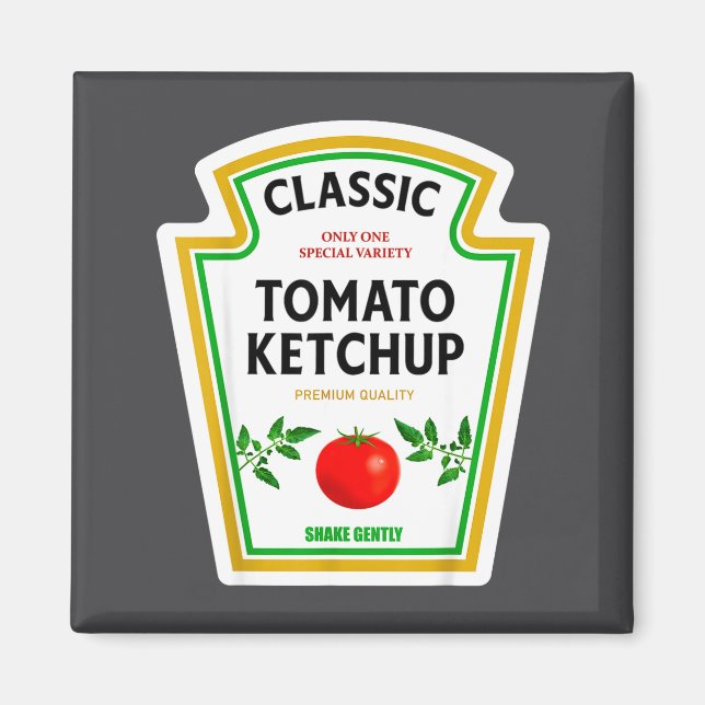 Ketchup Halloween 2024 Costume Matching Mustard Co Magnet (Framsidan)