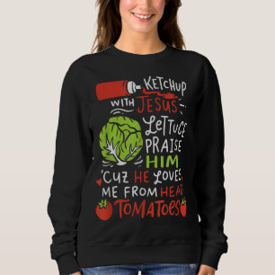 Ketchup med Jesus I Vegan Jesus Kristus Christian T Shirt