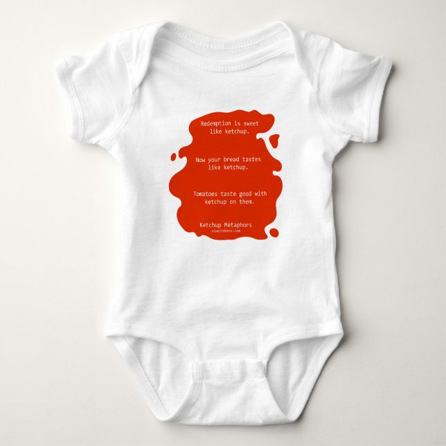 Ketchup-metaforer baby-kroppsdräkt t shirt (Framsida)