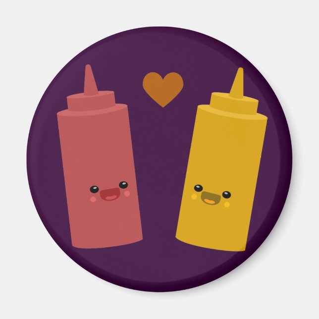 Ketchup & Mustard Friends Magnet (Framsidan)