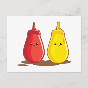 Ketchup och Mustard Vykort