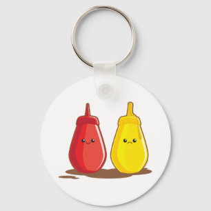 Ketchup och senap nyckelring