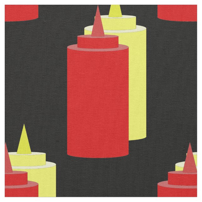 Ketchup och senap tyg (Närbild)