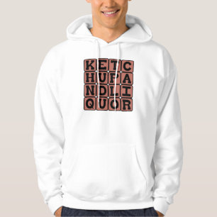 Ketchup och sprit, ordlek sweatshirt med luva