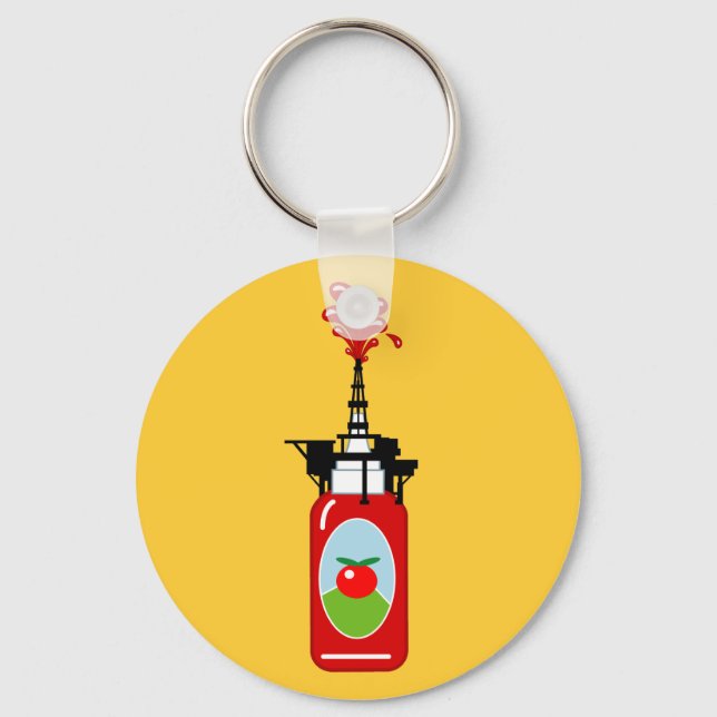 Ketchup Oil Rig Nyckelring (Framsida)