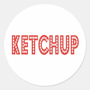 Ketchup-produkter och -design! runt klistermärke