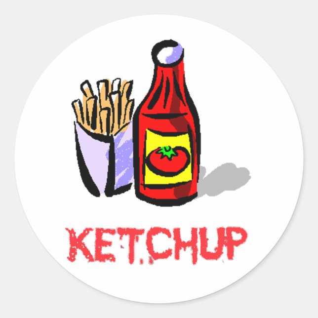 ketchup runt klistermärke (Framsida)