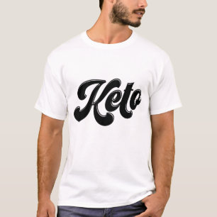 Keto Black Retro Script Typography Shirt T Shirt
