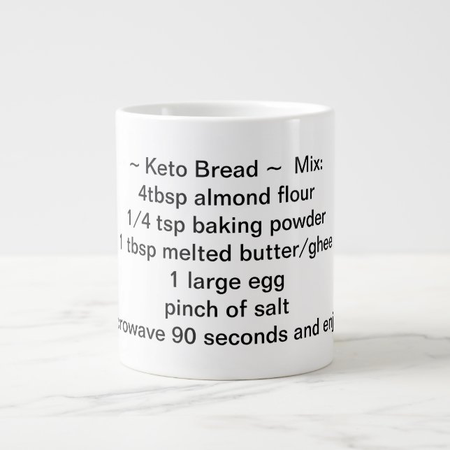 Keto Bread Recipe-kaffe Mugg Jumbo Mugg (Framsidan)