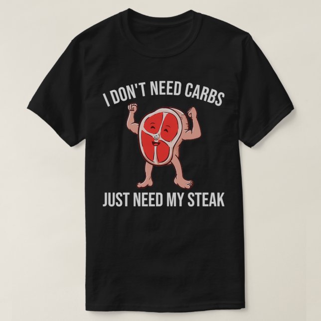 Keto Carnivore Steak T Shirt (Design framsida)