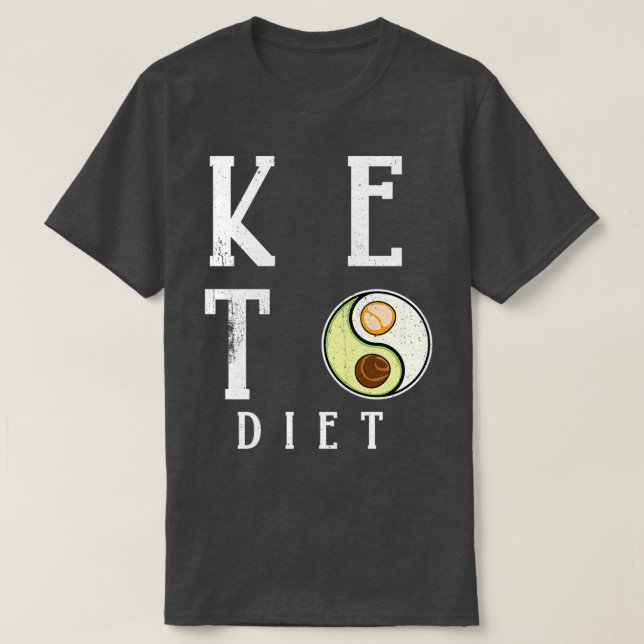 Keto diet avocado äggula yang t shirt (Design framsida)