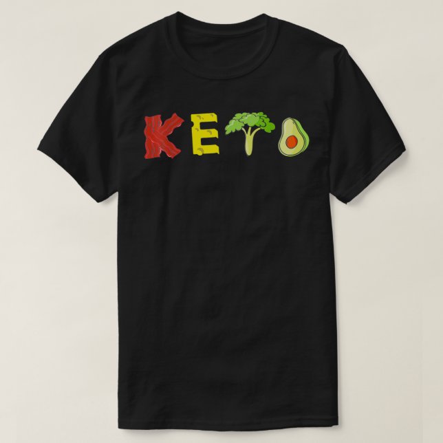 Keto Diet Gift Ideas Ketones Bacon Healthy Manar k T Shirt (Design framsida)