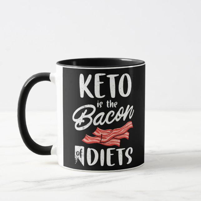 Keto Diet Gift Ideas Ketones Bacon Healthy Manar Mugg (Vänster)
