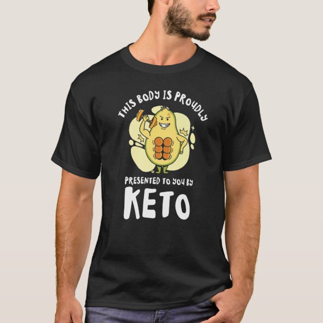 Keto Diet Workout Nutritionist Avocado Ketogen D T Shirt (Framsida)
