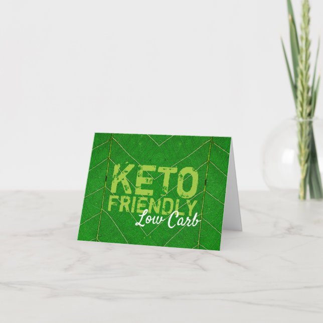 Keto Friendly Low Carb Tack Kort (Framsida)