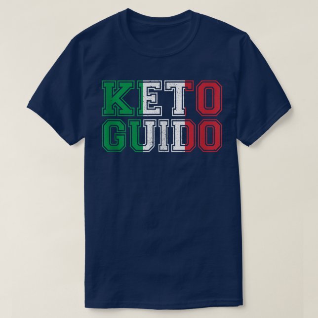 Keto Guido Italiana Ketogen Diet Italien Flagga Gi T Shirt (Design framsida)