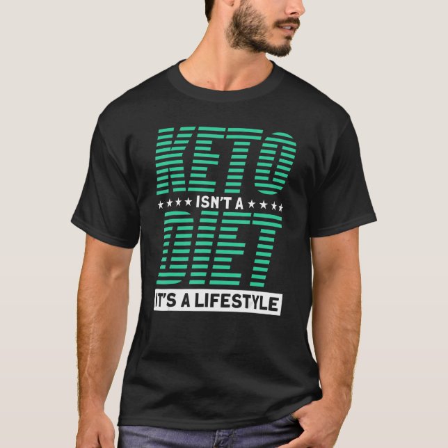 Keto Ketogen Low Carb Dieter T Shirt (Framsida)