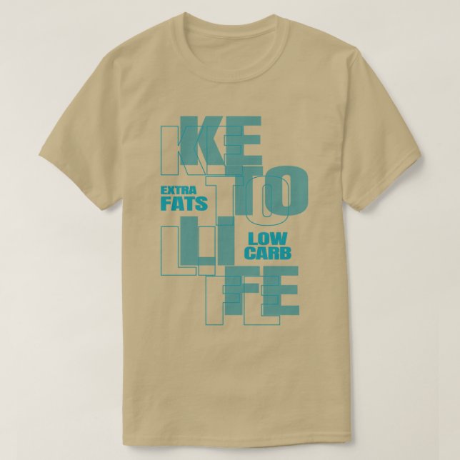 Keto Life Low Carb T Shirt (Design framsida)