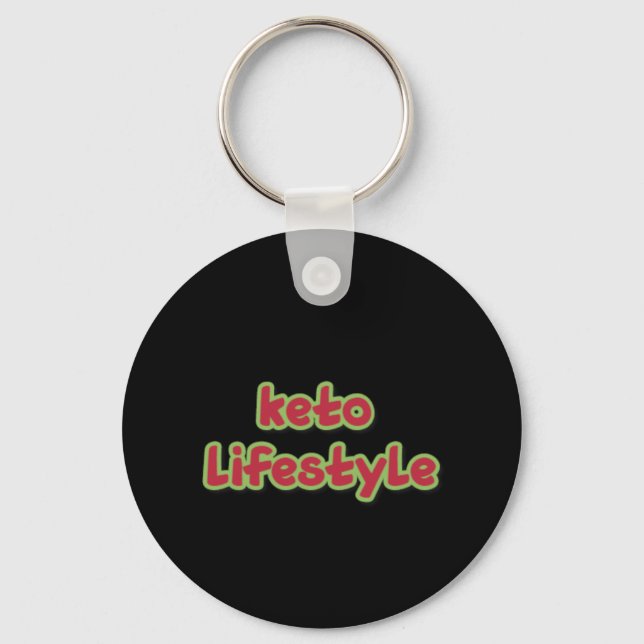 Keto Lifestyle Black Keychain Nyckelring (Framsida)