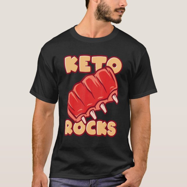 Keto Rocks Grilled Spare Ribs T Shirt (Framsida)