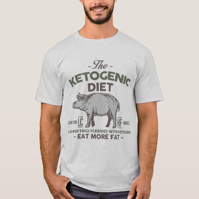 KETOGENIC BANTA: Äta tjock - Triglycerides, den T-shirt (Framsida)