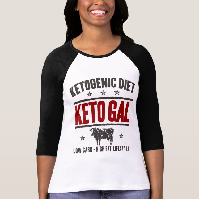 KETOGENIC BANTA: Keto gal. - Fritt liv för Carb, Tee (Framsida)