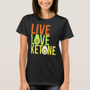 Ketosis Ketone Avocado Egg Keto livsstil T Shirt