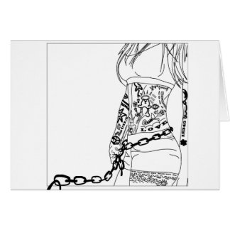 Kett till en dåligaflicka hälsningskort