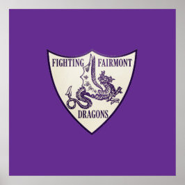 Kettering, Ohio Fighting Fairmont Dragons Logo Poster