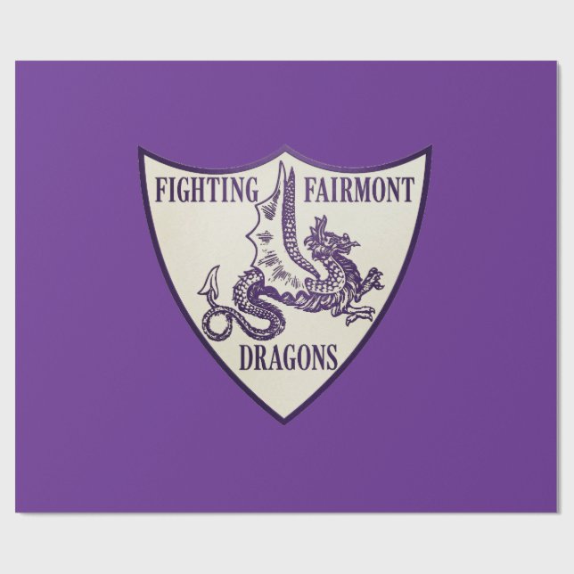 Kettering, Ohio Fighting Fairmont Dragons Logo Presentpapper (Platt)
