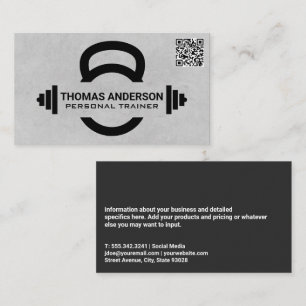 Kettle Bell   Barbell   QR-Affärskort Visitkort