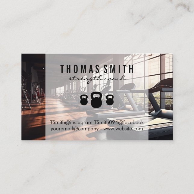 Kettle Bell | Gym Owner Tidsbeställning Kort (Framsida)