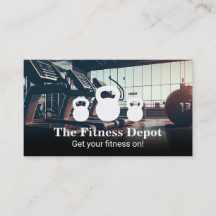 Kettle Bell Logotyp Fitness Gym Visitkort