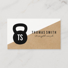 Kettle Bell Personal Trainer Geometric Visitkort