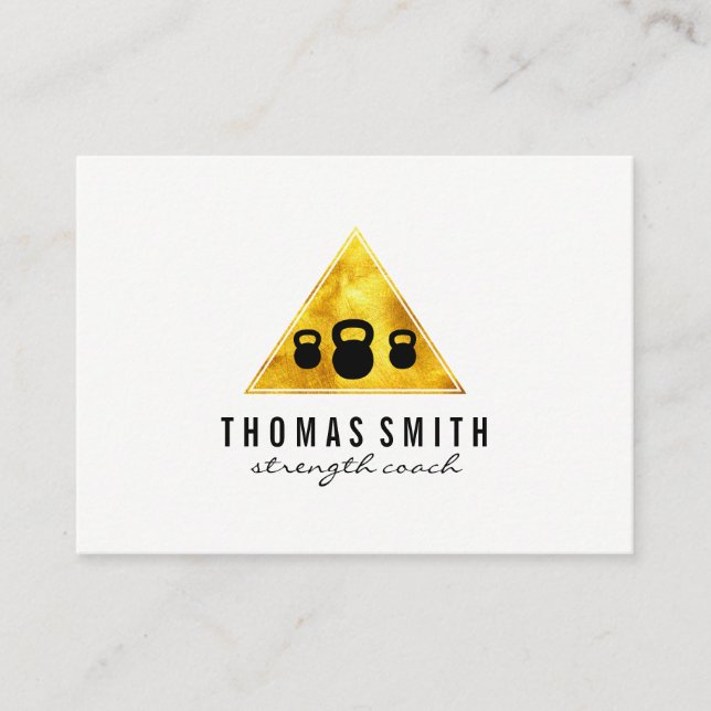 Kettle Bell Personal Trainer Golden Triangle Visitkort (Framsida)
