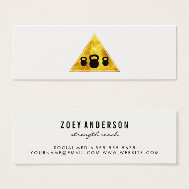 Kettle Bell Personal Trainer Möte Litet Visitkort (Framsida & baksida)