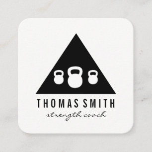 Kettle Bell Personal Trainer   Triangel Fyrkantigt Visitkort