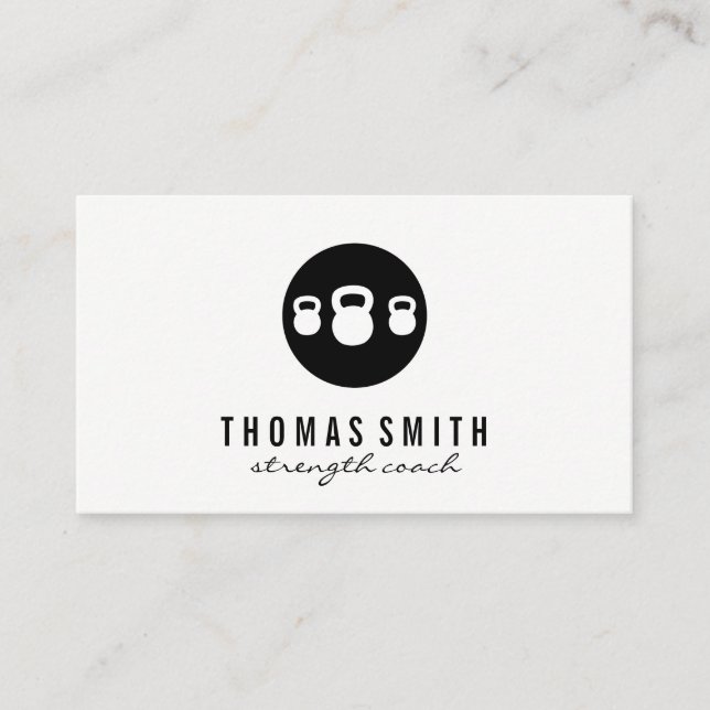 Kettle Bell Personal Trainer Visitkort (Framsida)