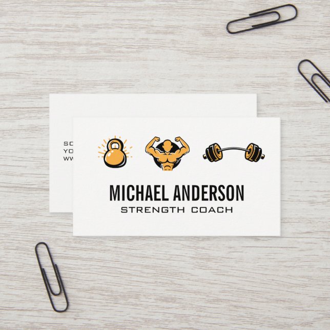 Kettle Bell | Vikter | Fitness Visitkort (Fram/Back In Situ)