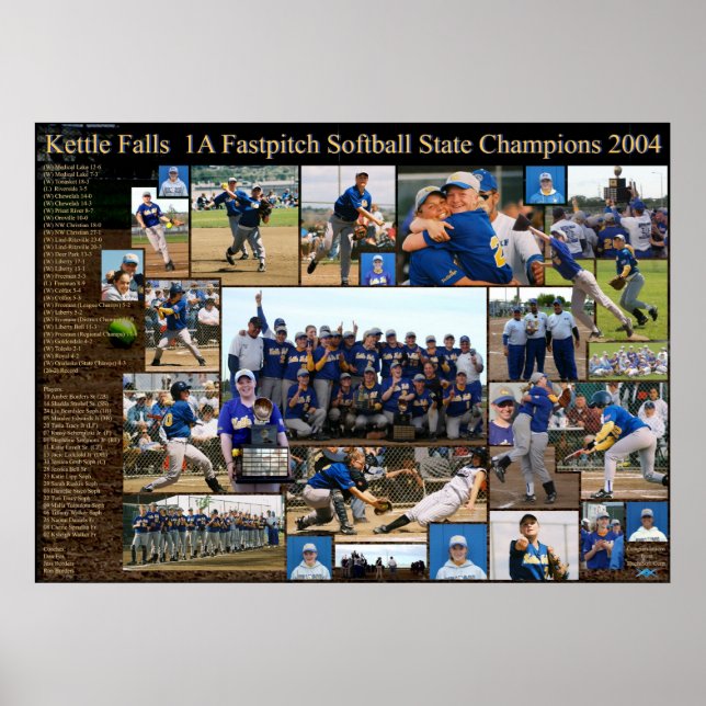 Kettle Falls 1A Fastpitch State Champions Poster (Framsidan)