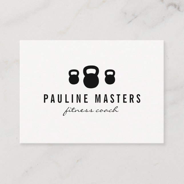 Kettle Klockor Fitness Coach Möte Tidsbeställning Kort (Framsida)