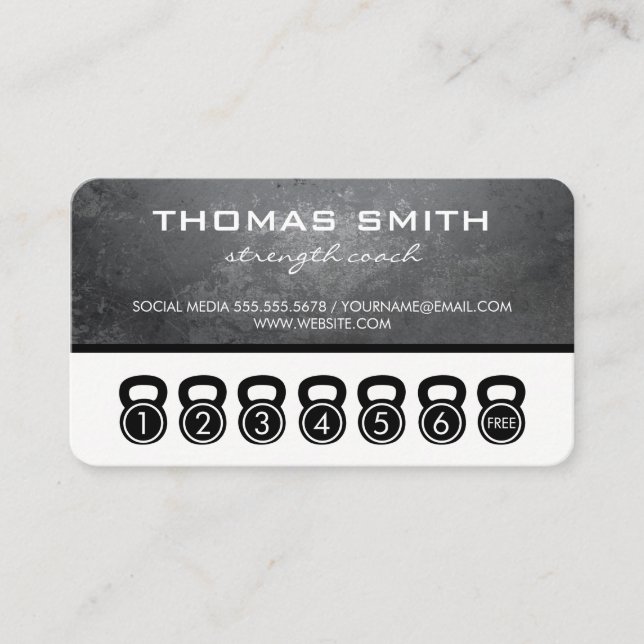 Kettle Klockor / Slå kortsessioner / Grunge Lojalitetskort (Framsida)