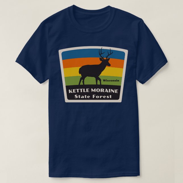 Kettle Moraine State Forest Wisconsin Roaming Hjor T Shirt (Design framsida)