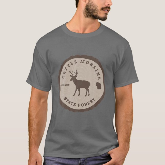 Kettle Moraine State Forest Wisconsin WI Outdoors T Shirt (Framsida)