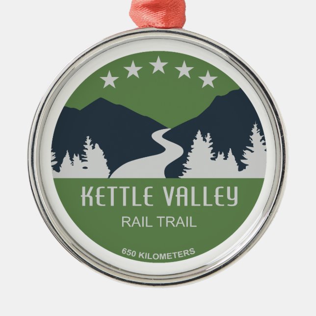 Kettle Valley Rail Trail British Columbia Julgransprydnad Metall (Framsidan)