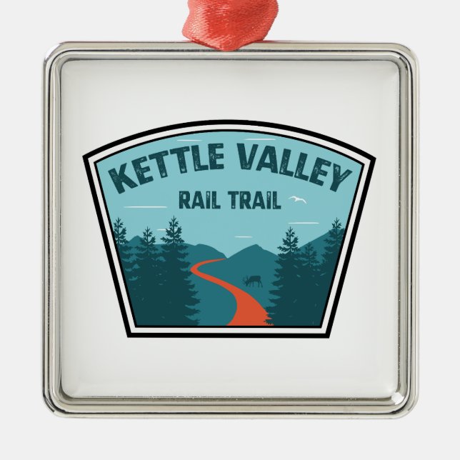 Kettle Valley Rail Trail British Columbia Julgransprydnad Metall (Framsidan)
