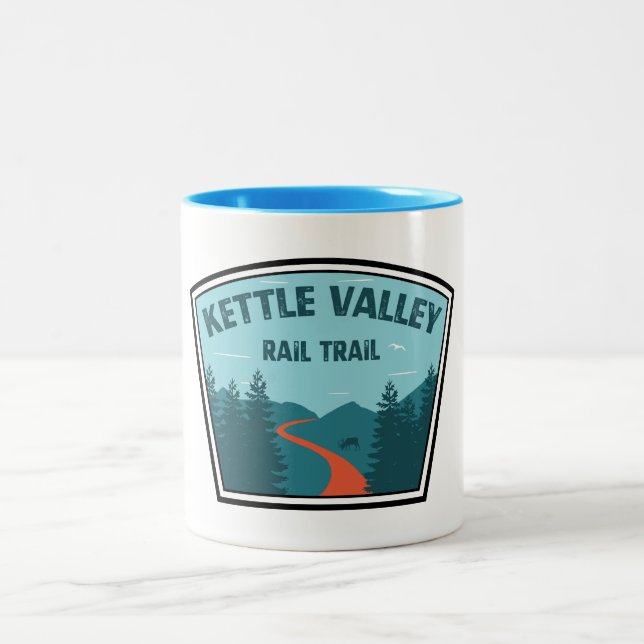 Kettle Valley Rail Trail British Columbia Två-Tonad Mugg (Center)