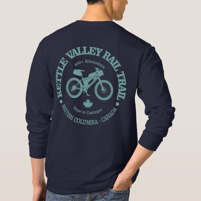 Kettle Valley Rail Trail (cykling) T Shirt (Baksida)