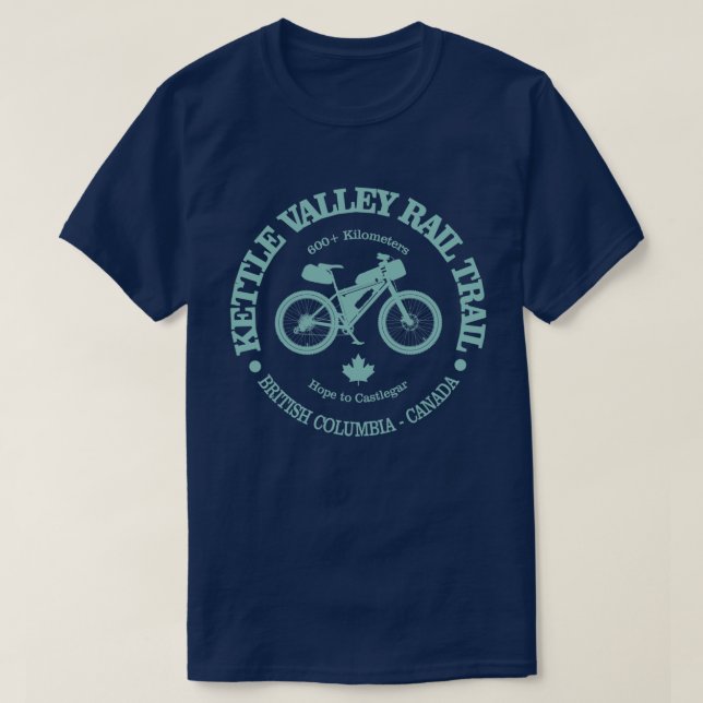 Kettle Valley Rail Trail (cykling) T Shirt (Design framsida)