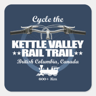 Kettle Valley Rail Trail (H2) Fyrkantigt Klistermärke